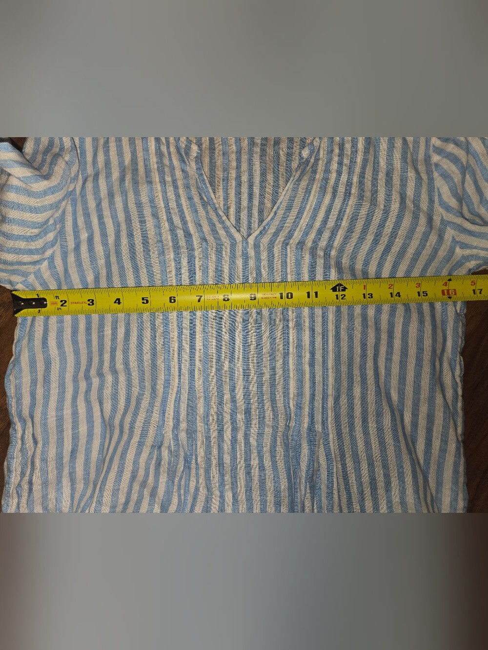 Lilly Pulitzer Hollie Linen Tunic Lunar Blue Bimini Stripe XS - Picture 5 of 6